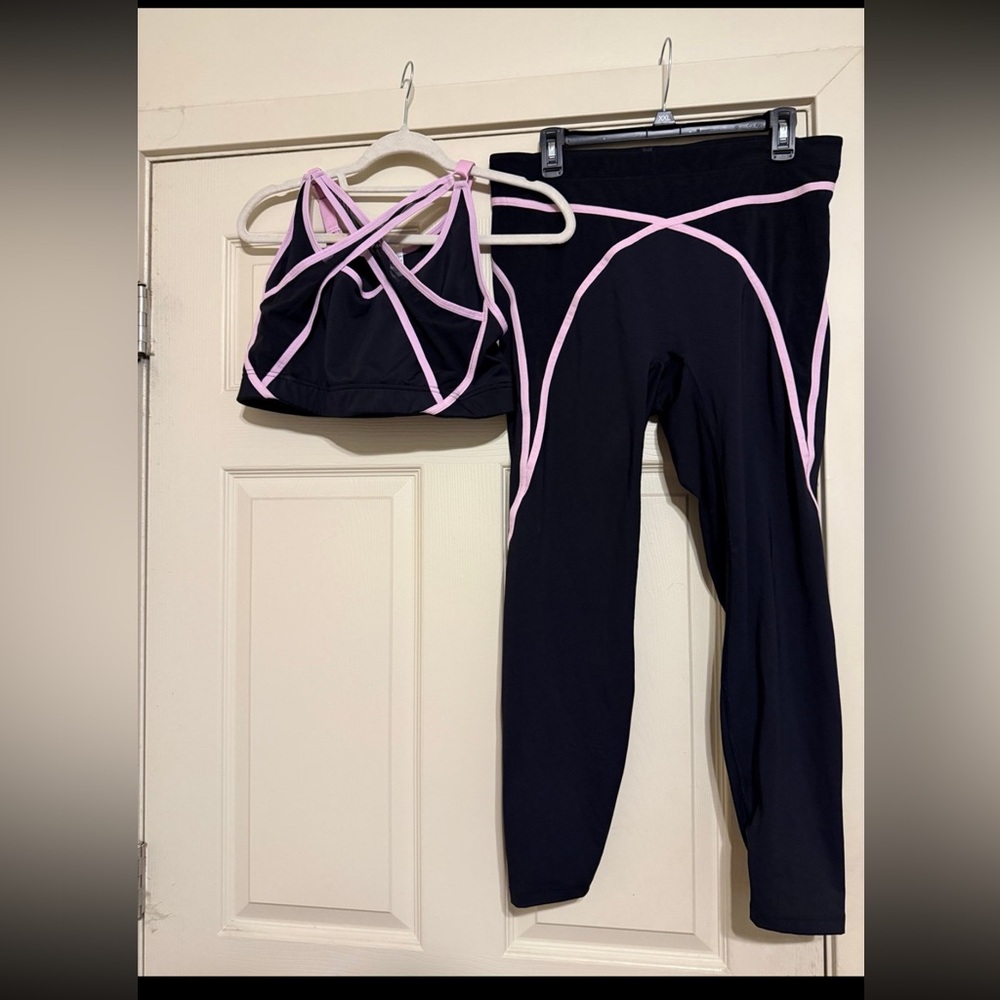 Savage x Fenty Womens X Mesh High Waist Leggings & Sports Bra Set 2XL